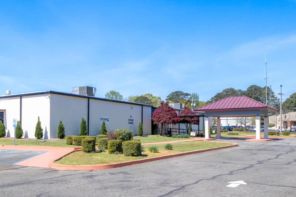 Exterior of Athens Family Health Center primary care clinic, located in Athens Professional Plaza